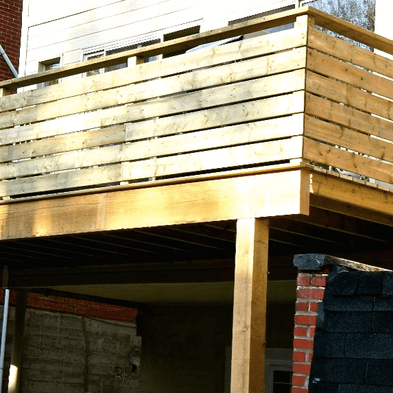 Deck/balcony addition to upper level extension